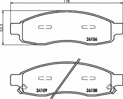 HELLA PAGID 8db355013671 -  Комплект тормозных колодок, дисковый тормоз